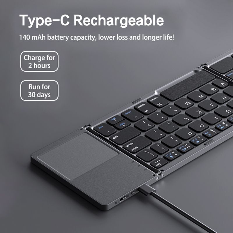 XTSTAR K027 – faltbare kabellose Tastatur – Faltbare Tastatur...